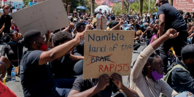 #ShutItAllDown Namibia Police Violently Disperse SGBV, Femicide Protesters