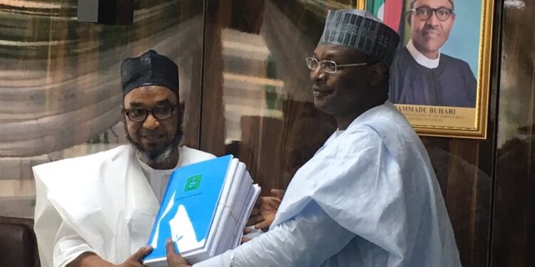 INEC Chairman Yakubu Mahmood hands over to Marshal Ahmed Mu'azu