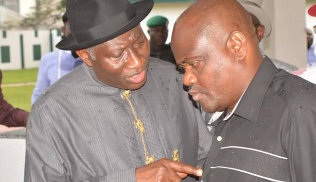 Goodluck Jonathan and Nyesom Wike.