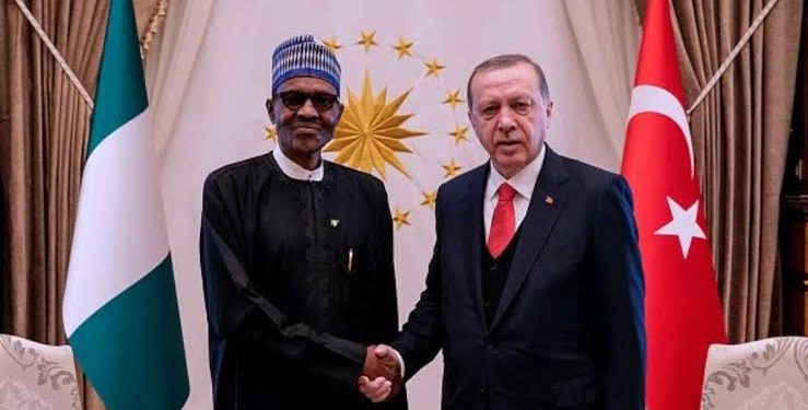 President Muhammadu Buhari with Turkey’s President Recep Tayyip Erdogan.