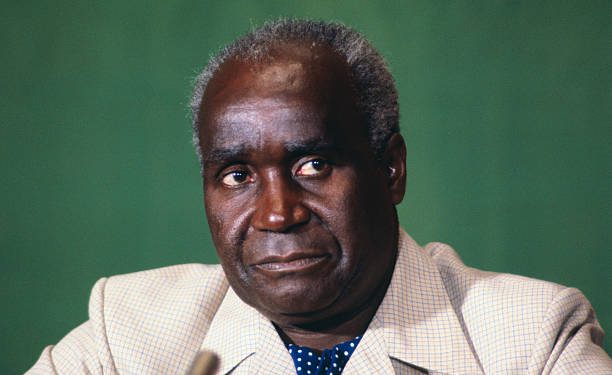 Kenneth Kaunda, Zambian President, during press conference.