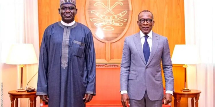 Buratai with President of Benin Republic, Patrice Talon.