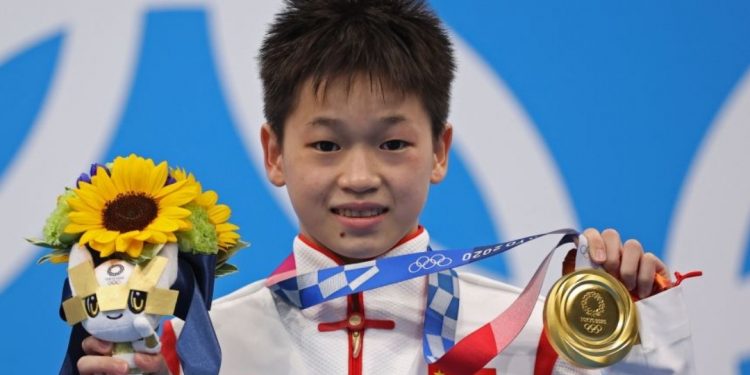 14-Year-Old Chinese Athlete, Quan Hongchan.