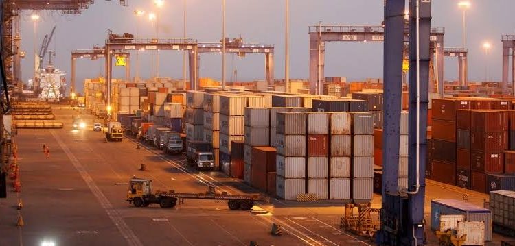 A general view of the Mundra Port in India's western state of Gujarat.