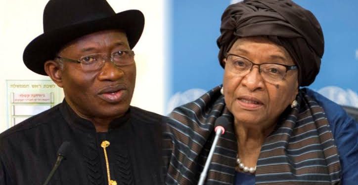 Goodluck Jonathan and Ellen Johnson-Sirleaf.