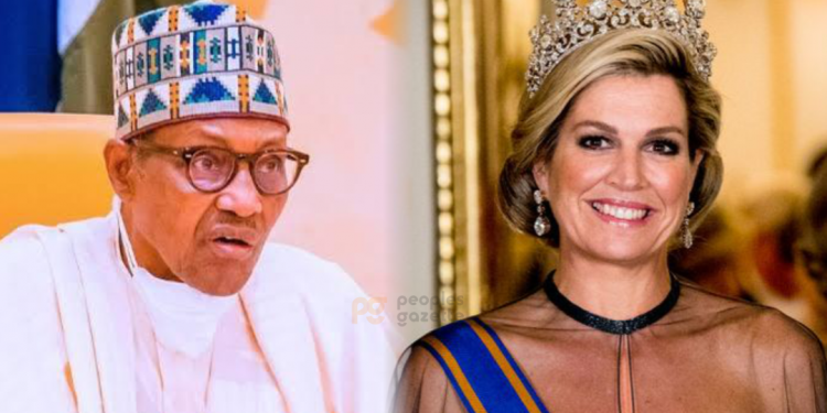 President Muhammadu Buhari and Queen of Netherlands, Maxima Zorreguieta.