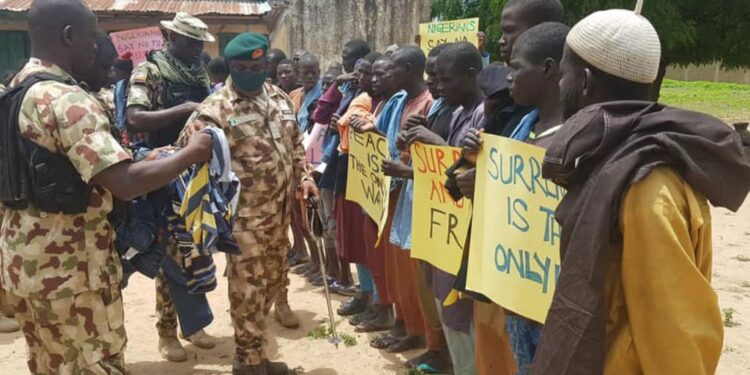 7,000 Boko Haram/ISWAP Terrorists Surrender In 1 Week - Nigerian Army