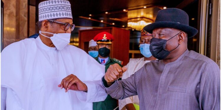 President Muhammadu Buhari and ex-President Goodluck Jonathan