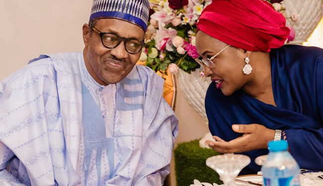 President Muhammadu Buhari and wife, Aisha