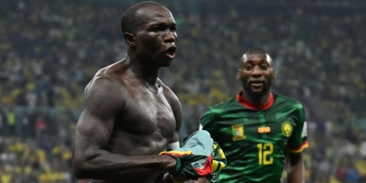 Vincent Aboubakar roars in jubilation