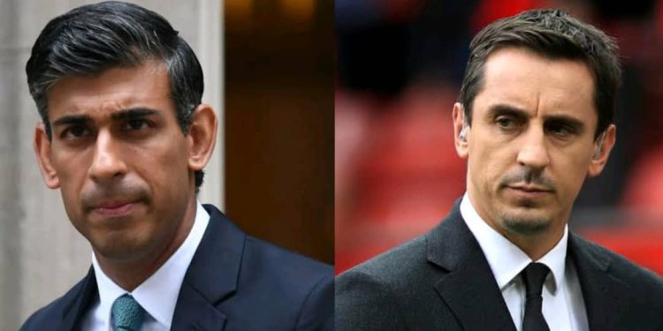 Rishi Sunak and Gary Neville