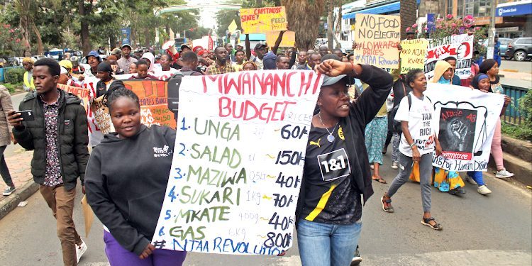 Young Kenya Protesters