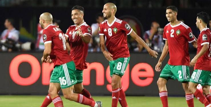 Morocco players celebrate