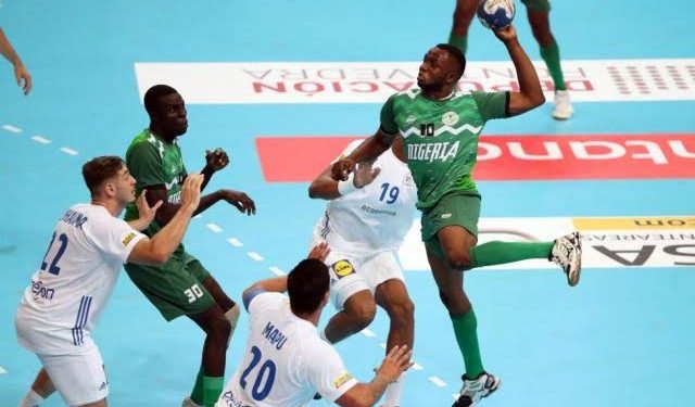 Nigerian Handball team in action