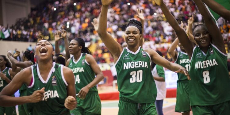 Nigeria's D'Tigress celebrate after winning previous Afrobasket edition | PHOTO: FIBA