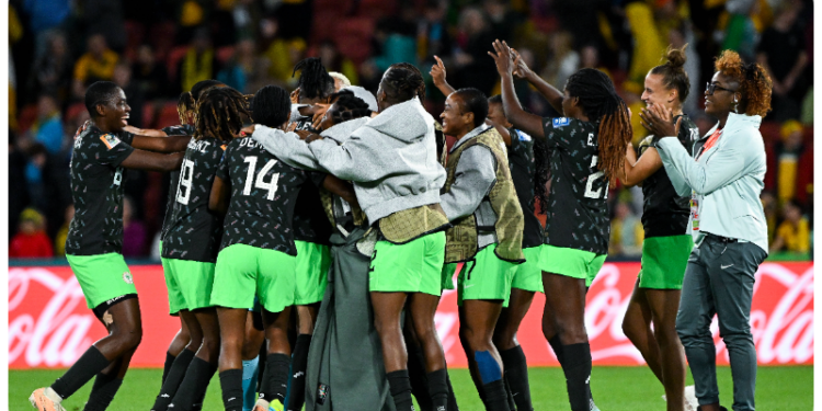 Super Falcons celebrate