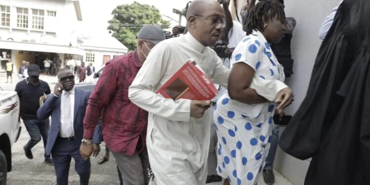 nigerias central bank chief emefiele arraigned on firearm charges pleads not guilty