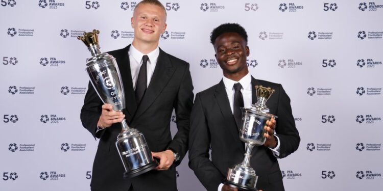 Erling Haaland and Bukayo Saka