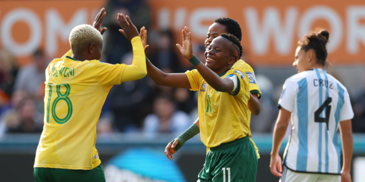 South Africa's Bayana Bayana celebrate