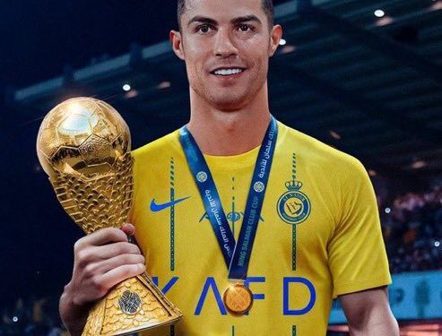 Cristiano Ronaldo with Arab Club Cup