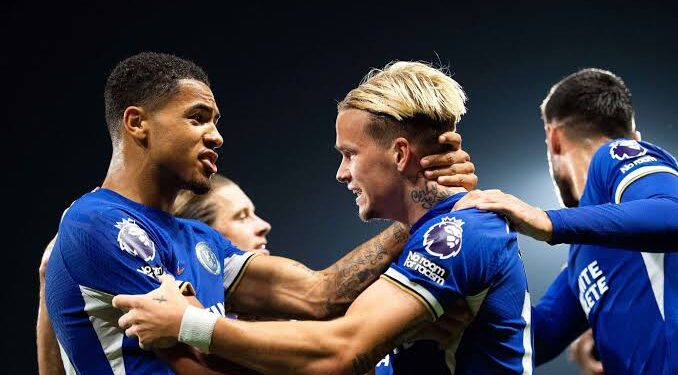 Chelsea players celebrate