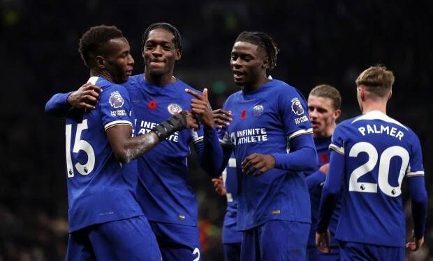 Chelsea players celebrate