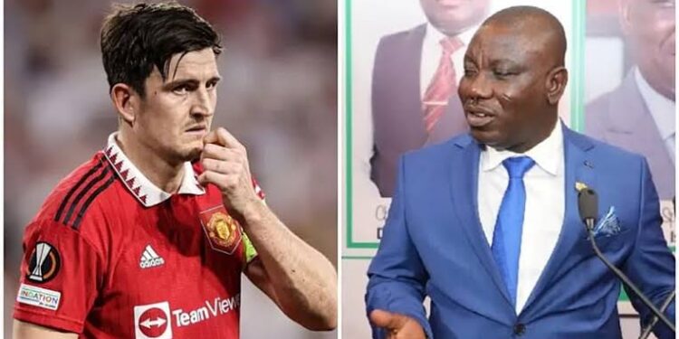 Harry Maguire and Isaac Adongo