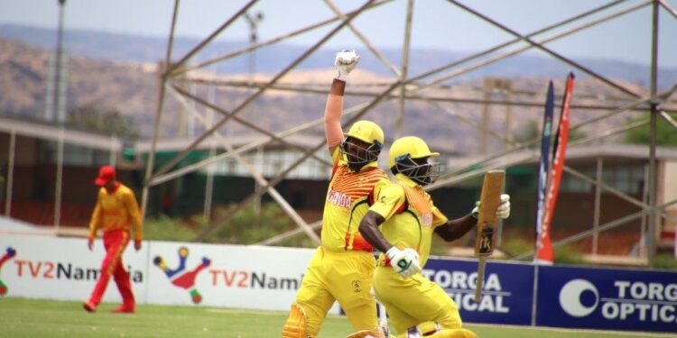 Uganda Cricket team celebrate