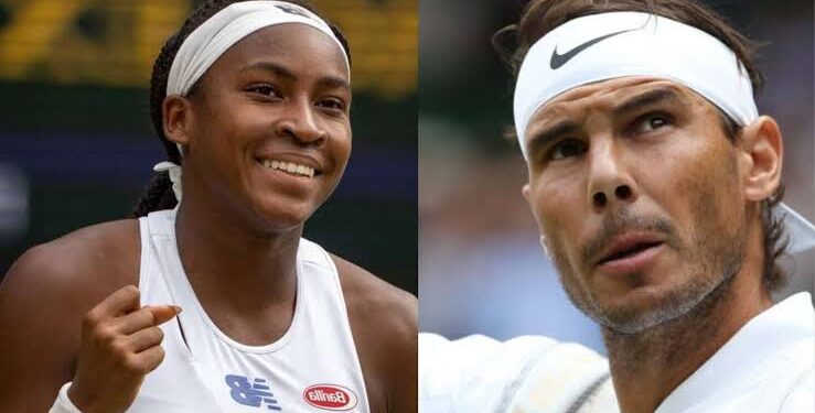 Coco Gauff and and Rafael  Nadal