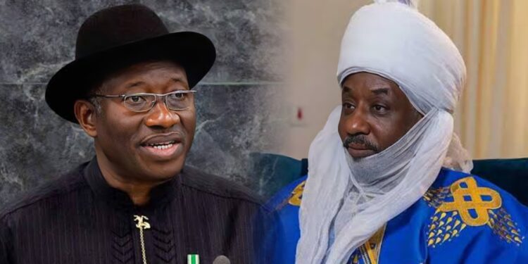 Former President Goodluck Jonathan and Emir Sanusi Lamido