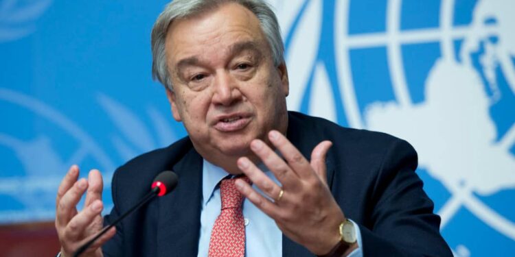 UN Secretary General, Antonio Guterres