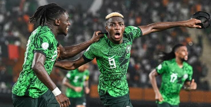 Victor Osimhen Leads Teammates In Celebration After Scoring Goal For Super Eagles