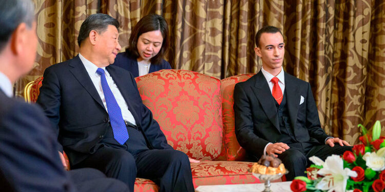 Crown Prince Moulay Hassan receives in Casablanca the President of the People's Republic of China, Xi Jinping, who is paying a short visit to Morocco - PHOTO/MAP