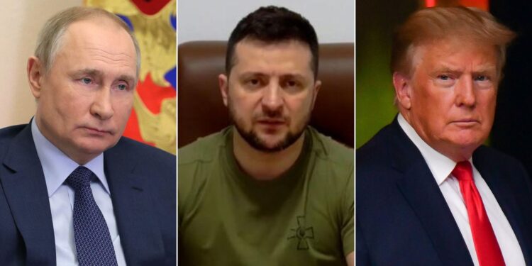 Putin, Zelensky and Trump