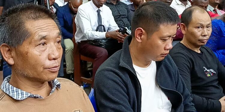 Cheng Chang-Fu, Wan Ling-Wu, and Cheng Hai-Yan, all Chinese citizens arrested in possession of gold bars and $400,000 in cash and found guilty of illegal activities linked to the artisanal mining during their appearance in court