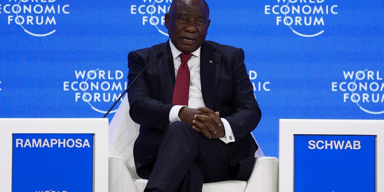 President Cyril Ramaphosa at Davos. January 21, 2025. Photo: Reuters.