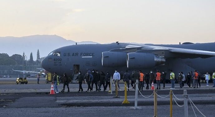 The US military plane C-17 reportedly carried 104 undocumented Indian migrants